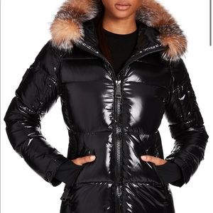 NWT SAM Blake Fur Trim Puffer - down XS